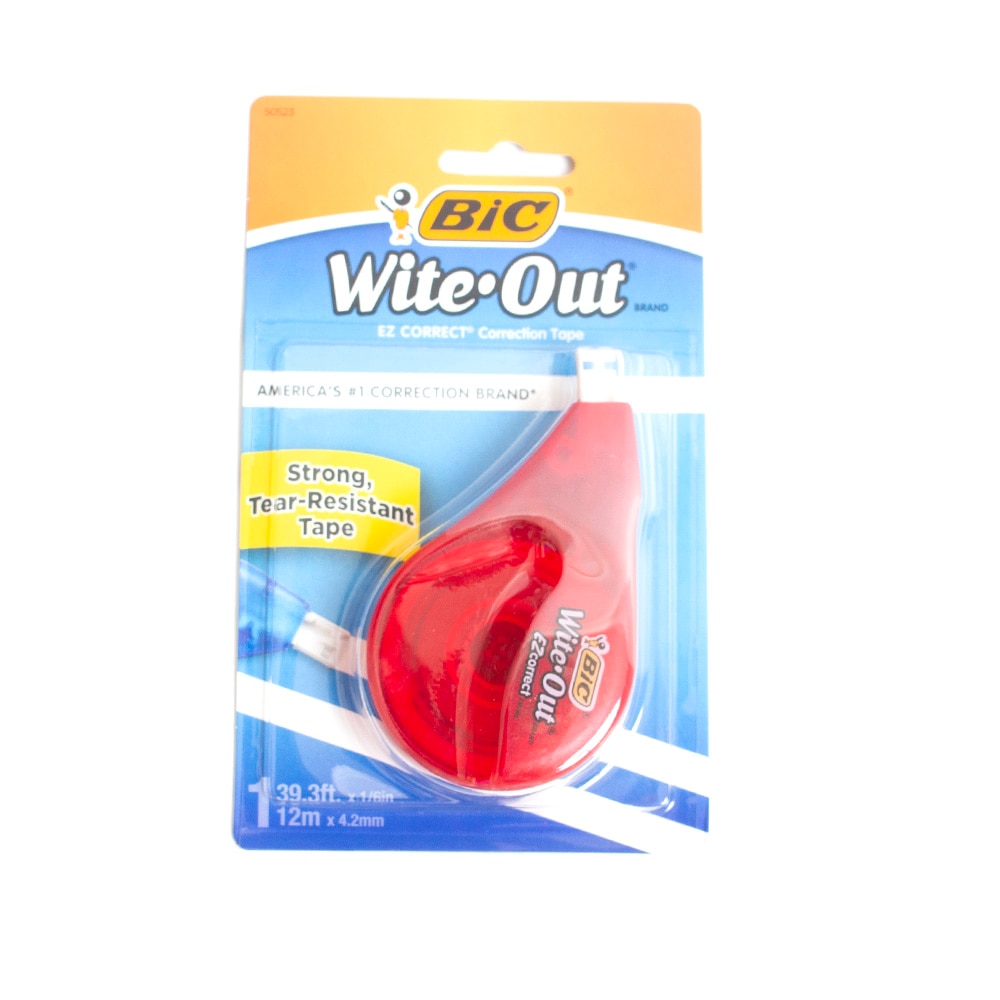 Bic, Wite-Out, EZCorrect, Correction Tape, White